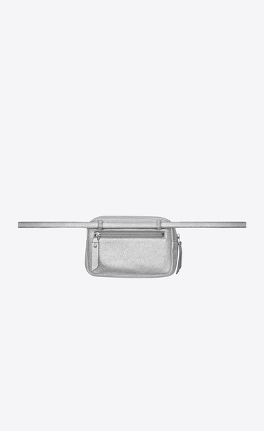 lou belt bag in metallized leather